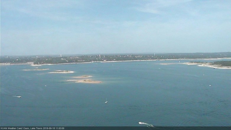 Lake Travis webcam, August 18, 2018 10:05 AM CT