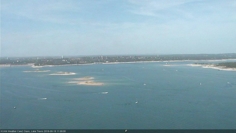 Lake Travis webcam, August 18, 2018 10:10 AM CT