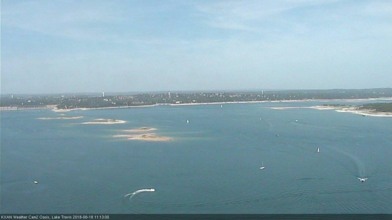 Lake Travis webcam, August 18, 2018 10:15 AM CT