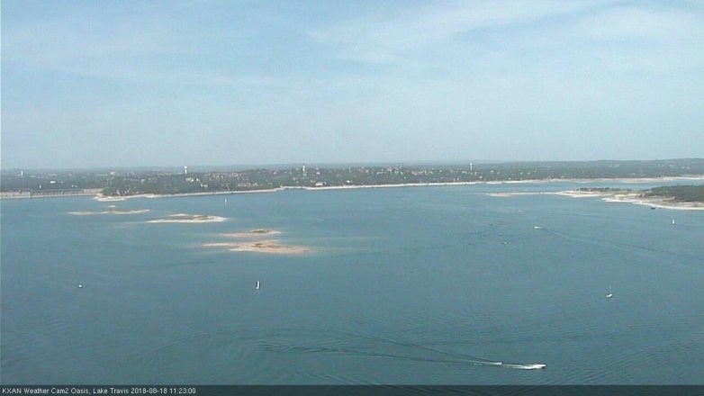 Lake Travis webcam, August 18, 2018 10:25 AM CT