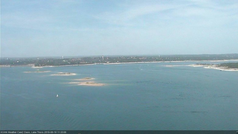 Lake Travis webcam, August 18, 2018 10:35 AM CT