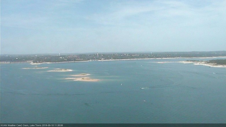 Lake Travis webcam, August 18, 2018 10:40 AM CT