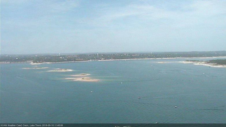 Lake Travis webcam, August 18, 2018 10:50 AM CT