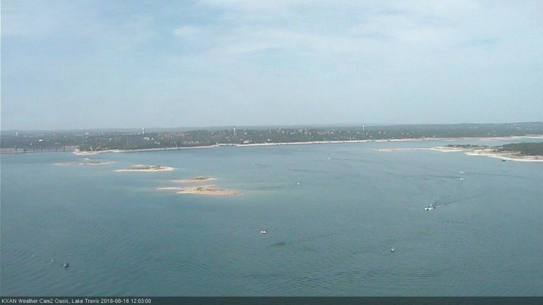 Lake Travis webcam, August 18, 2018 11:05 AM CT