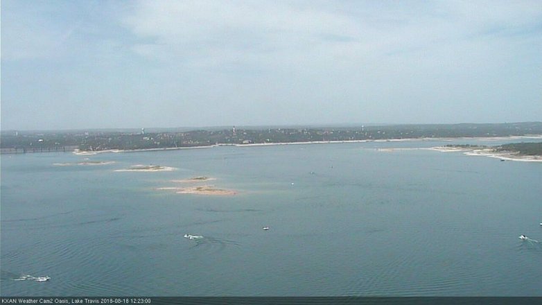 Lake Travis webcam, August 18, 2018 11:25 AM CT