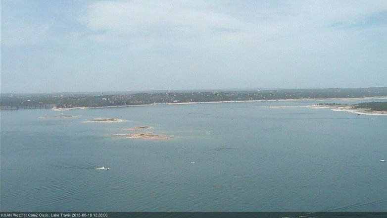 Lake Travis webcam, August 18, 2018 11:30 AM CT