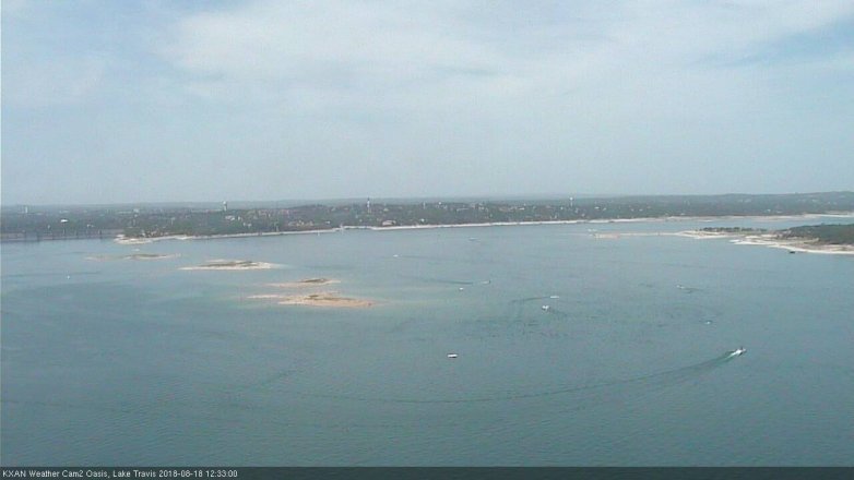 Lake Travis webcam, August 18, 2018 11:35 AM CT