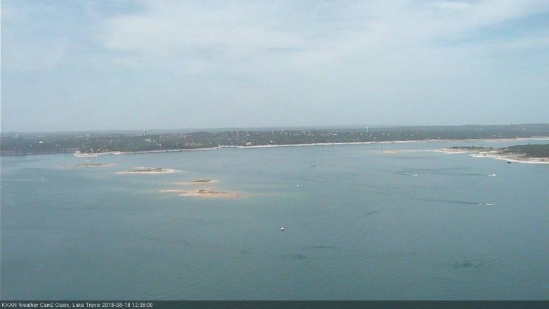 Lake Travis webcam, August 18, 2018 11:40 AM CT