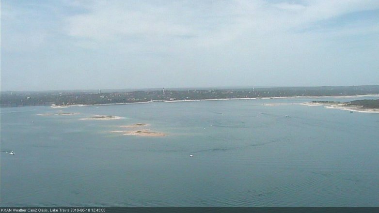Lake Travis webcam, August 18, 2018 11:45 AM CT