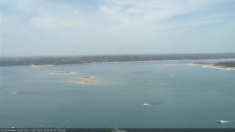 Lake Travis webcam, August 18, 2018 12:05 PM CT