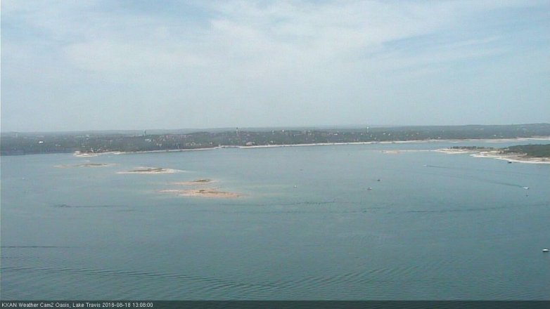 Lake Travis webcam, August 18, 2018 12:10 PM CT