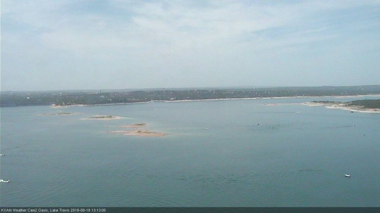 Lake Travis webcam, August 18, 2018 12:15 PM CT
