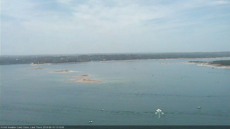 Lake Travis webcam, August 18, 2018 12:20 PM CT