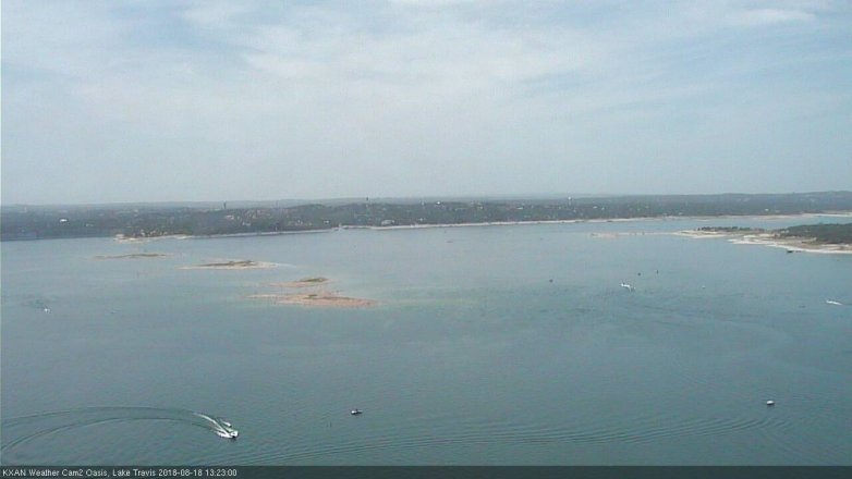 Lake Travis webcam, August 18, 2018 12:25 PM CT