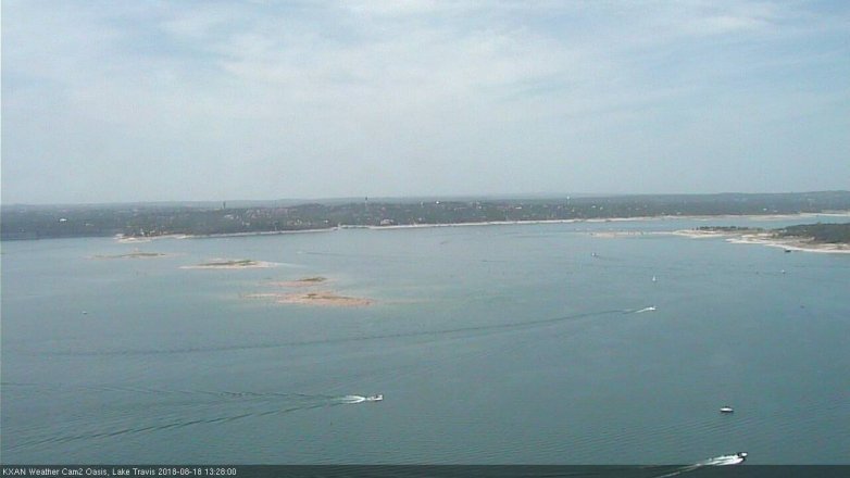 Lake Travis webcam, August 18, 2018 12:30 PM CT