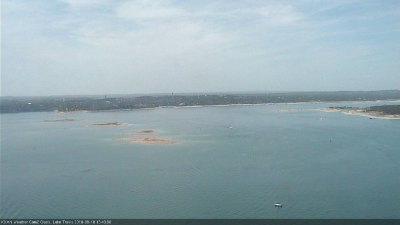 Lake Travis webcam, August 18, 2018 12:45 PM CT