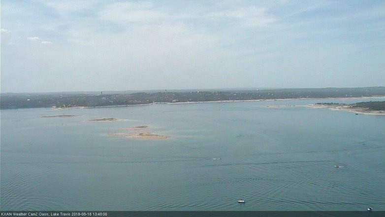 Lake Travis webcam, August 18, 2018 12:50 PM CT