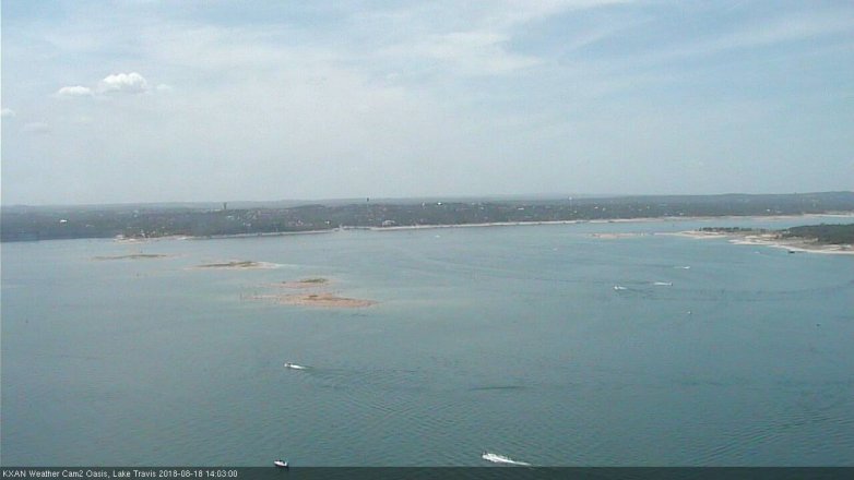 Lake Travis webcam, August 18, 2018 1:05 PM CT