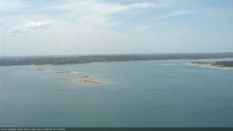 Lake Travis webcam, August 18, 2018 1:30 PM CT