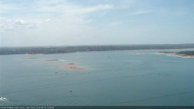 Lake Travis webcam, August 18, 2018 1:40 PM CT