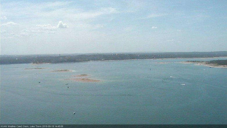 Lake Travis webcam, August 18, 2018 1:50 PM CT