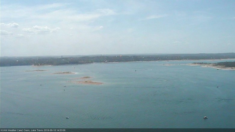 Lake Travis webcam, August 18, 2018 1:55 PM CT