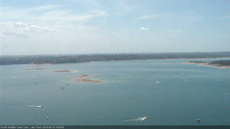 Lake Travis webcam, August 18, 2018 2:00 PM CT