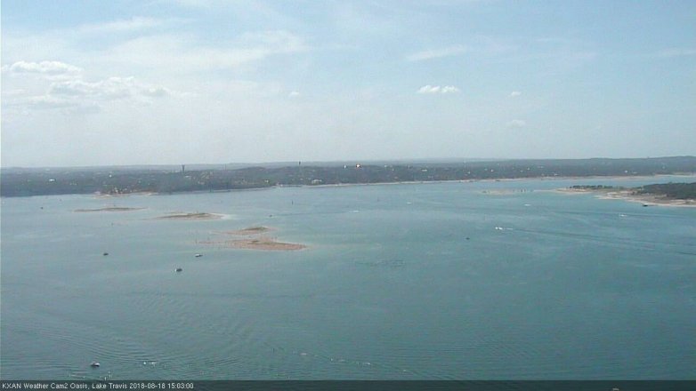 Lake Travis webcam, August 18, 2018 2:05 PM CT