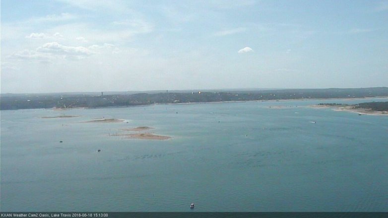 Lake Travis webcam, August 18, 2018 2:15 PM CT