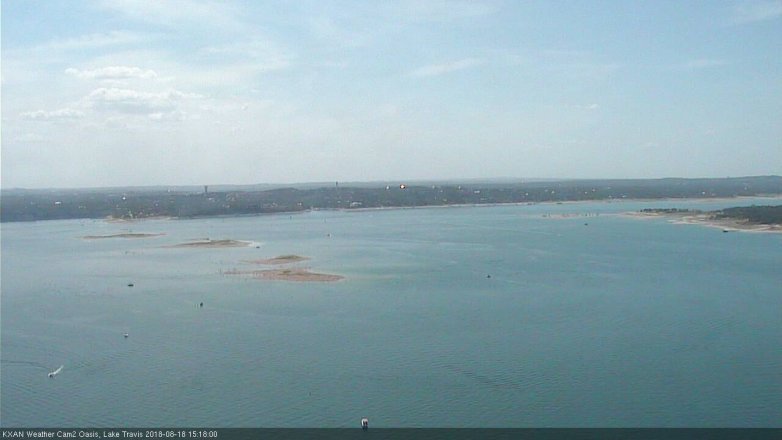 Lake Travis webcam, August 18, 2018 2:20 PM CT