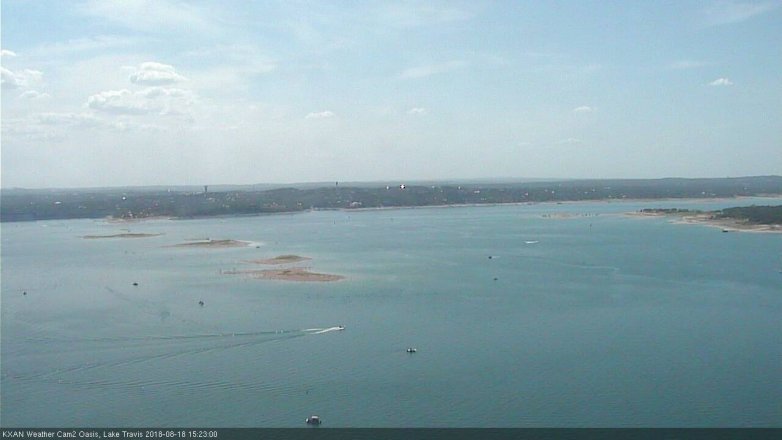 Lake Travis webcam, August 18, 2018 2:25 PM CT