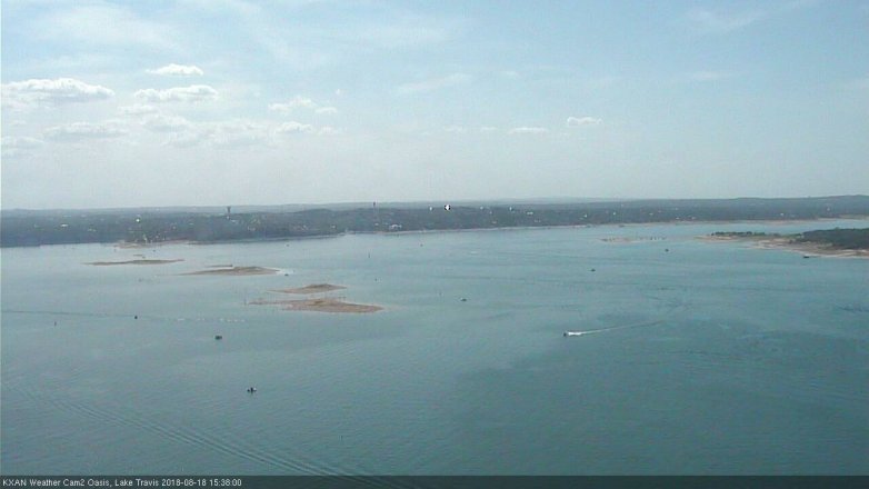 Lake Travis webcam, August 18, 2018 2:40 PM CT