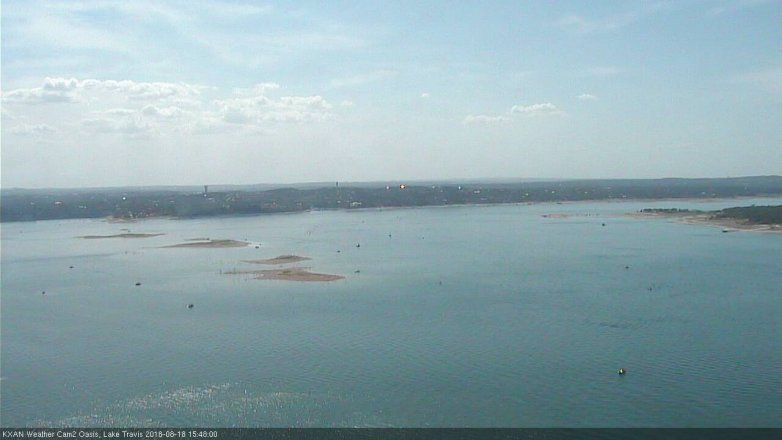 Lake Travis webcam, August 18, 2018 2:50 PM CT
