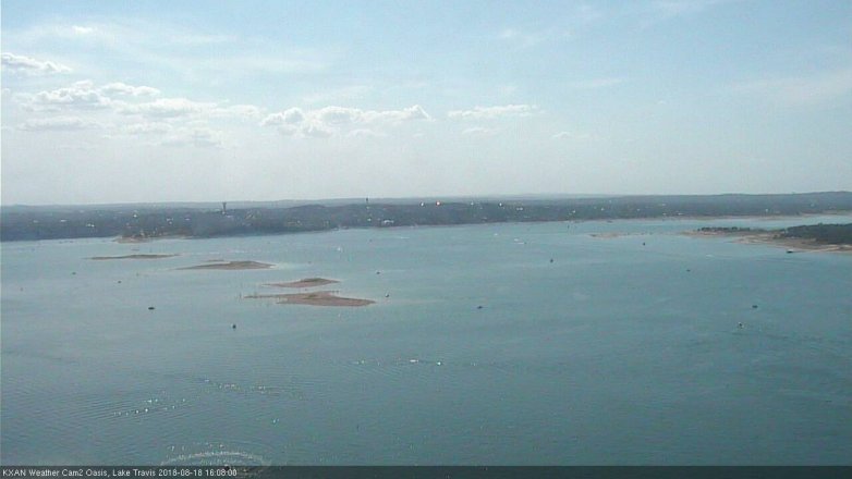 Lake Travis webcam, August 18, 2018 3:10 PM CT