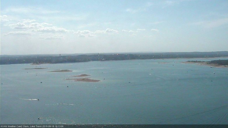 Lake Travis webcam, August 18, 2018 3:15 PM CT