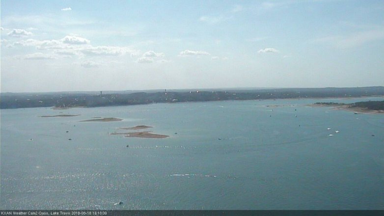 Lake Travis webcam, August 18, 2018 3:20 PM CT