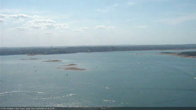 Lake Travis webcam, August 18, 2018 3:25 PM CT