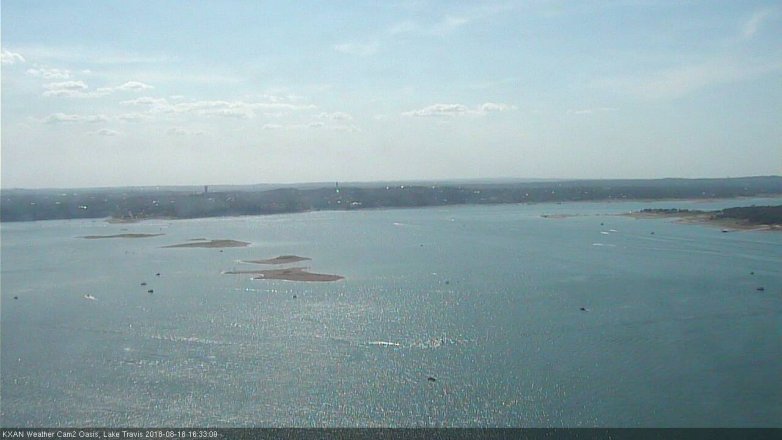 Lake Travis webcam, August 18, 2018 3:35 PM CT
