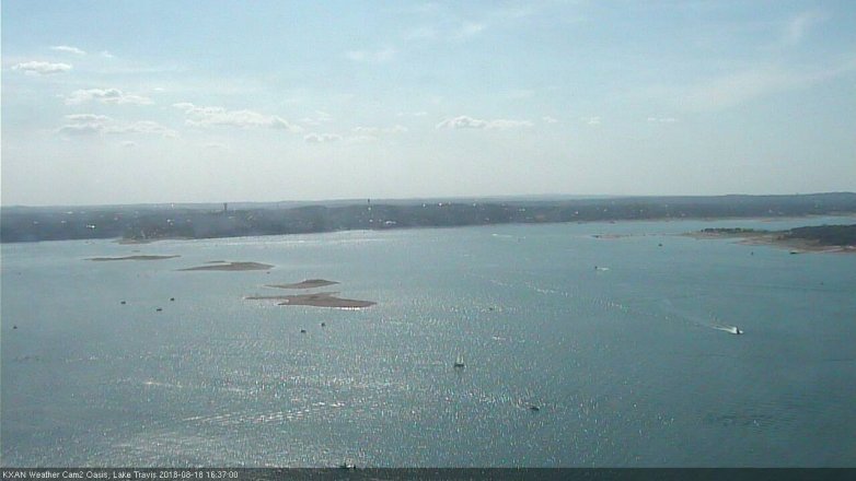 Lake Travis webcam, August 18, 2018 3:40 PM CT