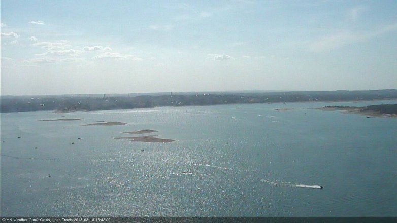 Lake Travis webcam, August 18, 2018 3:45 PM CT