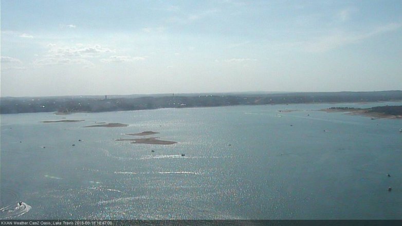 Lake Travis webcam, August 18, 2018 3:50 PM CT