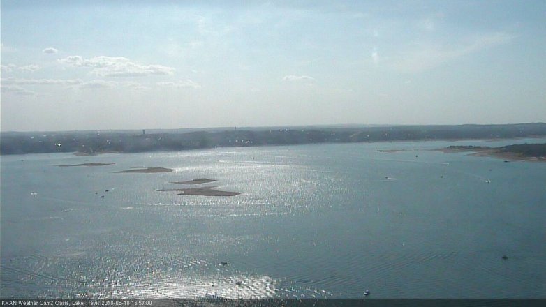 Lake Travis webcam, August 18, 2018 4:00 PM CT