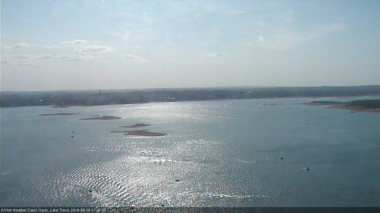 Lake Travis webcam, August 18, 2018 4:05 PM CT