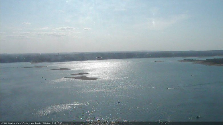 Lake Travis webcam, August 18, 2018 4:15 PM CT