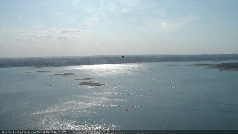 Lake Travis webcam, August 18, 2018 4:20 PM CT
