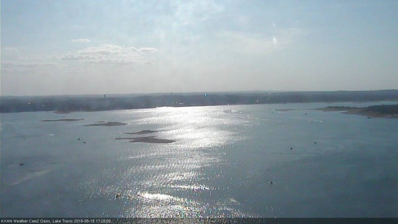 Lake Travis webcam, August 18, 2018 4:30 PM CT