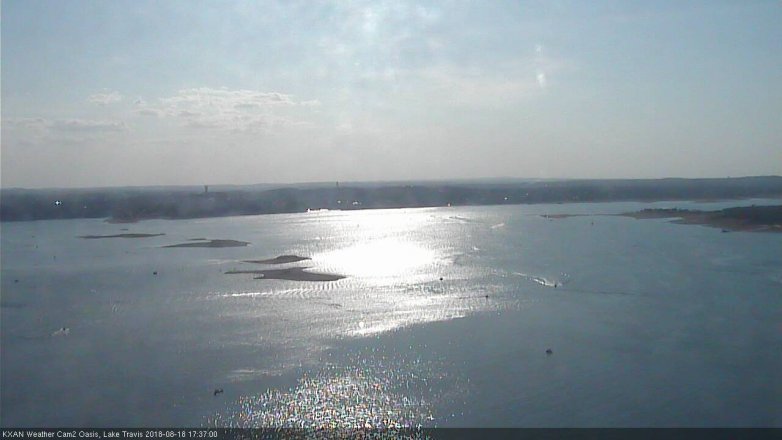Lake Travis webcam, August 18, 2018 4:40 PM CT