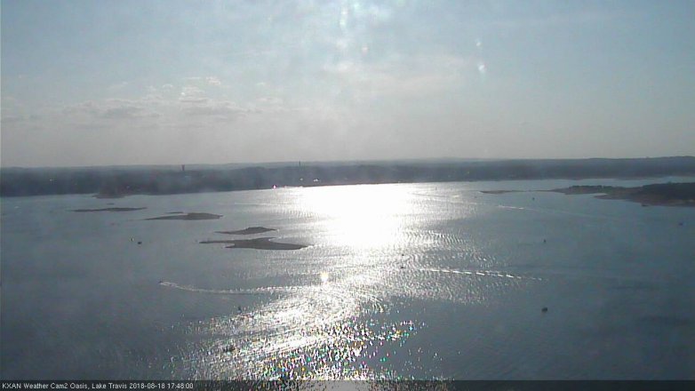 Lake Travis webcam, August 18, 2018 4:50 PM CT