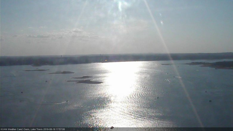 Lake Travis webcam, August 18, 2018 5:00 PM CT