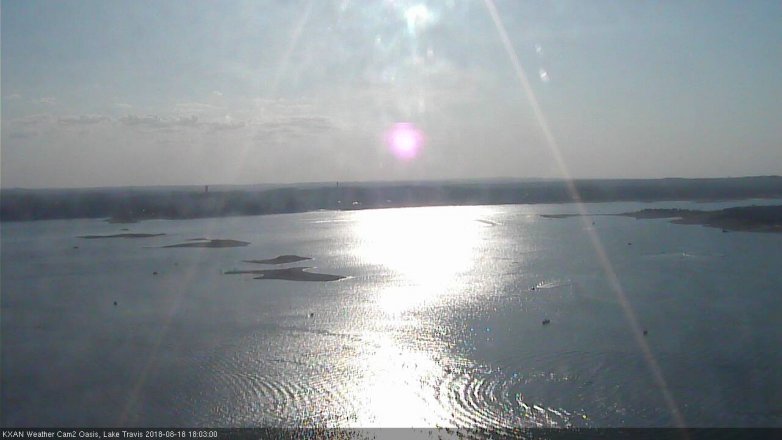 Lake Travis webcam, August 18, 2018 5:05 PM CT